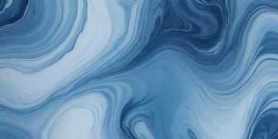 The primary subject of the image is a blue and white ocean wave. The setting is the ocean, with the wave being the main focus of the image. The visual style is a digital art or illustration, as the wave is depicted in a detailed and artistic manner. The dominant colors in the image are blue and white, creating a serene and calming atmosphere.