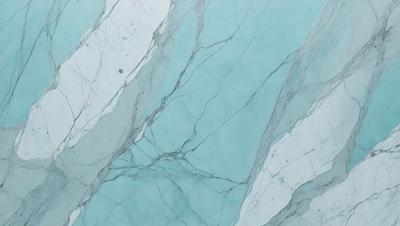 The primary subject of the image is a marble-like surface with a blue tint. The setting is a white and blue marble wall, which serves as the background. The visual style is a close-up of the marble wall, showcasing its unique texture and color. The colors and mood of the image are predominantly blue and white, creating a serene and elegant atmosphere.
