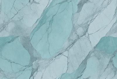 The primary subject of the image is a marble-like pattern, which is the main object, scene, or focus of the image. The setting or background features a blue-green marble-like surface, which adds to the visual style of the image. The colors and mood of the image are predominantly blue and green, creating a serene and calming atmosphere.