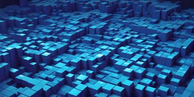 The primary subject of the image is a blue, three-dimensional grid pattern. The setting is a blue background, which creates a visually striking contrast with the grid pattern. The visual style is a digital art or illustration, as the grid pattern is created using a computer or digital tools. The dominant colors are blue and white, giving the image a clean and modern appearance. The overall atmosphere is one of simplicity and elegance, as the blue grid pattern stands out against the blue background.