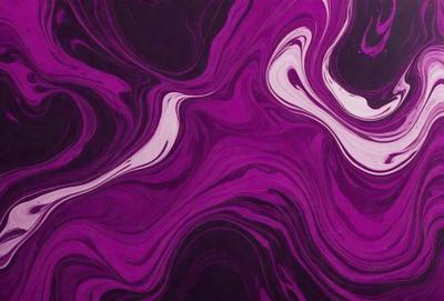 The primary subject of the image is a purple and white swirl pattern, which is the main object, scene, or focus of the image. The setting or background is a dark purple surface, which contrasts with the swirl pattern. The visual style of the image is a digital art or illustration, as it is a creative and artistic representation of the swirl pattern. The dominant colors in the image are purple and white, giving it a vibrant and dynamic atmosphere.