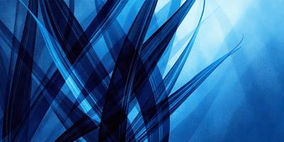 The primary subject of the image is a blue and black abstract art piece featuring a pattern of blue and black stripes. The setting is a blue background, which complements the artwork. The visual style is a combination of digital art and illustration, creating a unique and eye-catching design. The colors and mood of the image are predominantly blue and black, giving it a modern and sophisticated appearance.