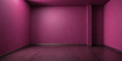 The primary subject of the image is a large, empty room with a pink wall. The setting is a room with a pink wall, and the visual style is a photo. The room has a pink color scheme, which gives it a warm and inviting atmosphere.
