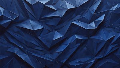 The primary subject of the image is a blue, geometric pattern. The setting is a blue background, which creates a visually striking contrast with the pattern. The visual style is a combination of digital art and illustration, giving the image a unique and artistic appearance. The dominant colors are blue and white, creating a calm and soothing atmosphere.