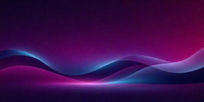The primary subject of the image is a blue and purple wave, which is the main focus of the scene. The wave is depicted in a digital art style, giving it a modern and visually appealing appearance. The setting is a dark background, which contrasts with the vibrant colors of the wave, creating a striking visual effect. The overall atmosphere of the image is dynamic and energetic, with the wave representing the power and beauty of nature.