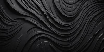The primary subject of the image is a black and white patterned wall. The setting is a dark room, and the visual style appears to be a combination of a photo and a digital art or illustration. The dominant colors are black and white, creating a moody and dramatic atmosphere.