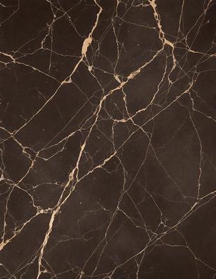 The primary subject of the image is a marble wall with a brown and black color scheme. The setting is a room with a brown and black marble floor. The visual style is a close-up of the marble wall, showcasing its texture and pattern. The colors and mood of the image are dark and moody, with the marble providing a sense of luxury and sophistication.