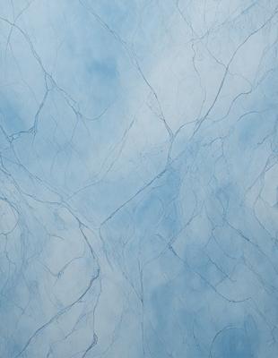 The primary subject of the image is a blue and white marble wall. The setting is a room with a blue and white marble wall as the main focus. The visual style is a photo of the marble wall. The dominant colors are blue and white, creating a calm and serene atmosphere.