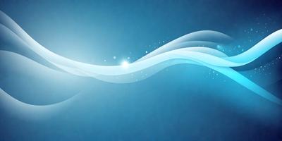 The primary subject of the image is a blue wave with a white light shining through it. The wave is the main object, and it is set against a blue background. The visual style of the image is digital art, as it appears to be a digital illustration or drawing. The dominant colors in the image are blue and white, creating a calm and serene atmosphere.