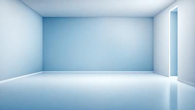 The primary subject of the image is a blue wall. The setting is a room with a blue wall, and the visual style is a photo. The dominant colors are blue, and the overall atmosphere is calm and serene.
