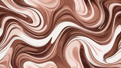 The primary subject of the image is a brown and white swirling pattern, which appears to be a painting or a digital artwork. The setting is a white background, which contrasts with the swirling pattern. The visual style is a combination of painting and digital art, creating a unique and intricate design. The colors and mood of the image are predominantly brown and white, with a sense of depth and complexity.