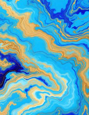 The primary subject of the image is a blue and yellow swirling pattern, which appears to be a digital art or illustration. The setting is a blue and yellow ocean, with a backdrop of a blue and yellow swirling pattern. The visual style is a mix of digital art and illustration, creating a vibrant and dynamic atmosphere. The dominant colors are blue and yellow, which contribute to the overall mood of the image, which is energetic and lively.