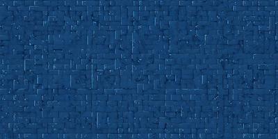 The primary subject of the image is a blue brick wall. The setting is a blue brick wall with a pattern of blue bricks. The visual style is a photo of a blue brick wall. The dominant colors are blue and the overall atmosphere is calm and serene.