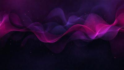 The primary subject of the image is a purple and pink wave pattern. The setting is a dark background, which contrasts with the vibrant colors of the wave pattern. The visual style appears to be a digital art or illustration, as the wave pattern is intricately detailed and the colors are rich and saturated. The overall atmosphere of the image is lively and energetic, with the bold colors and dynamic wave pattern capturing the viewer's attention.