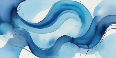 The primary subject of the image is a blue, swirling, and flowing water-like pattern. The setting is a white background, which provides a clean and minimalist appearance. The visual style is a combination of digital art and illustration, creating a unique and artistic representation of the water pattern. The dominant colors are blue and white, giving the image a calming and serene atmosphere.