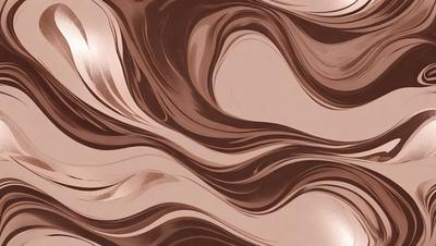 The primary subject of the image is a brown and white patterned wallpaper. The setting is a room with a brown and white patterned wallpaper. The visual style is a patterned wallpaper, which gives the room a unique and artistic atmosphere. The dominant colors are brown and white, creating a warm and inviting environment.