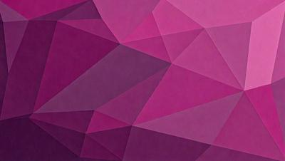 The primary subject of the image is a purple geometric pattern. The setting is a wall, and the visual style is a digital art or illustration. The dominant colors are purple and pink, creating a warm and vibrant atmosphere.