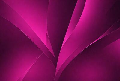 The primary subject of the image is a pink, purple, and white abstract artwork. The setting is a wall, and the visual style is a combination of photo and digital art. The dominant colors in the artwork are pink, purple, and white, creating a vibrant and lively atmosphere.