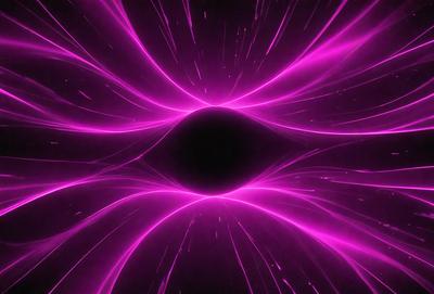 The primary subject of the image is a purple, pink, and black swirling pattern. The setting is a dark background, and the visual style appears to be a digital art or illustration. The dominant colors in the image are purple and pink, creating a vibrant and energetic atmosphere.