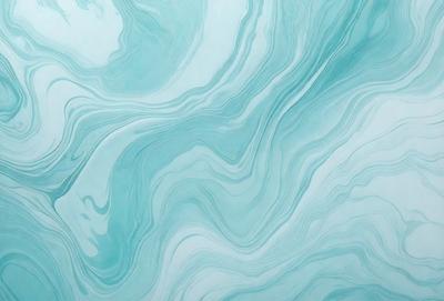 The primary subject of the image is a blue and white swirling pattern on a wall. The setting is a room with a blue and white color scheme. The visual style is a combination of a photo and digital art, creating a unique and eye-catching design. The dominant colors are blue and white, giving the room a calming and soothing atmosphere.
