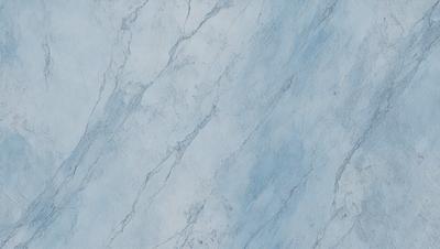 The primary subject of the image is a marble wall with a blue tint. The setting is a room with a blue and white marble wall, which serves as the background. The visual style is a close-up of the marble wall, showcasing its texture and design. The colors and mood of the image are predominantly blue and white, creating a calm and elegant atmosphere.