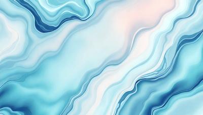 The primary subject of the image is a blue and white ocean wave. The setting is the ocean, with the wave being the main focus of the image. The visual style is a digital art or illustration, as the wave is depicted in a detailed and artistic manner. The dominant colors are blue and white, creating a serene and calming atmosphere.