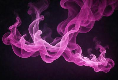 The primary subject of the image is a pink smoke or fog, which is the main focus of the scene. The setting is a dark background, which contrasts with the pink smoke. The visual style of the image is a digital art or illustration, as it appears to be a computer-generated or digitally created image. The colors and mood of the image are predominantly pink, creating a warm and atmospheric ambiance.