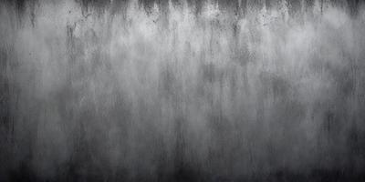 The primary subject of the image is a large, gray, and textured wall. The setting is a dark room, and the visual style is a close-up of the wall. The dominant colors are gray and black, creating a moody atmosphere.