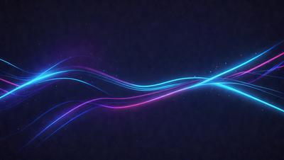 The primary subject of the image is a colorful, swirling, and flowing pattern. The setting is a dark background, which contrasts with the vibrant colors of the pattern. The visual style appears to be a combination of digital art and illustration, creating a dynamic and eye-catching design. The colors and mood of the image are predominantly blue and purple, giving it a calming and soothing atmosphere.