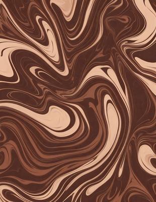 The primary subject of the image is a brown and white swirling pattern, which appears to be a wood grain texture. The setting is a wooden surface, possibly a table or a piece of furniture. The visual style of the image is a close-up of the swirling pattern, showcasing the intricate details of the wood grain. The colors and mood of the image are warm and natural, with the brown and white colors evoking a sense of texture and depth.