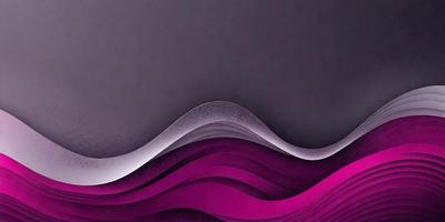 The primary subject of the image is a purple wave, which is the main focus of the scene. The wave is depicted as a large, curved shape that extends across the entire image. The setting is a gray background, which provides a contrasting and neutral environment for the wave. The visual style of the image is a combination of digital art and illustration, creating a unique and artistic representation of the wave. The dominant colors in the image are purple and gray, giving the scene a calm and serene atmosphere.