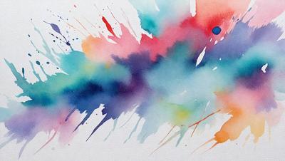 The primary subject of the image is a painting or drawing of a colorful, abstract design. The setting is a white background, which provides a clean and uncluttered appearance. The visual style is a mix of digital art and traditional painting, creating a unique and artistic representation. The colors and mood of the image are vibrant and lively, with a focus on the various shades and hues that make up the abstract design.