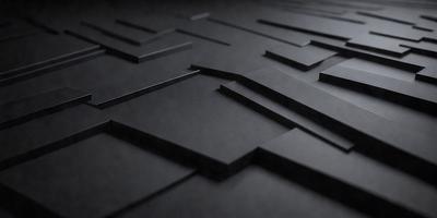 The primary subject of the image is a black and white patterned surface. The setting is a dark room, and the visual style appears to be a combination of a photo and a digital art or illustration. The dominant colors are black and white, creating a moody and dramatic atmosphere.