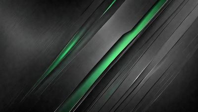 The primary subject of the image is a green and black striped pattern. The setting is a black background, and the visual style appears to be a digital art or illustration. The dominant colors are green and black, creating a bold and striking appearance.