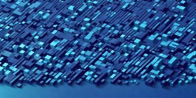 The primary subject of the image is a blue, geometric pattern. The setting is a blue background, and the visual style appears to be a digital art or illustration. The dominant colors are blue and black, creating a calm and serene atmosphere.