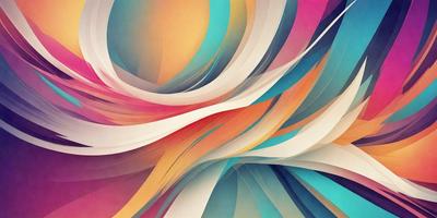 The primary subject of the image is a colorful, abstract artwork featuring a mix of blue, yellow, and orange colors. The setting is a white background, which contrasts with the vibrant colors of the artwork. The visual style appears to be a combination of digital art and illustration, creating a dynamic and eye-catching piece. The overall atmosphere of the image is lively and energetic, with the colors and patterns evoking a sense of movement and creativity.
