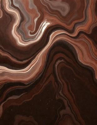 The primary subject of the image is a close-up of a marbled surface, which appears to be a patterned stone or a piece of wood. The setting is a dark background, which contrasts with the marbled surface. The visual style is a close-up, which emphasizes the intricate details of the marbled pattern. The colors and mood of the image are dark and moody, with the marbled surface providing a sense of depth and complexity.