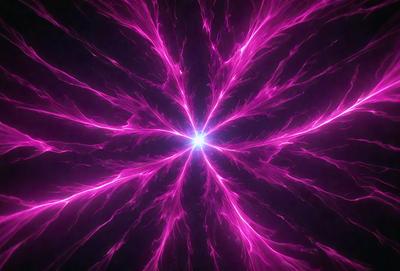 The primary subject of the image is a bright pink light, which appears to be a neon light or a light source with a pink hue. The light is surrounded by a purple background, creating a visually striking contrast. The visual style of the image is a close-up of the light source, emphasizing its vibrant color and unique appearance. The colors and mood of the image are predominantly pink and purple, giving it a warm and inviting atmosphere.