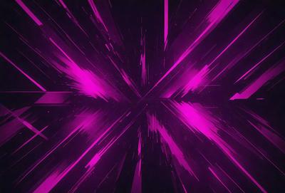 The image is a digital artwork featuring a purple background with a pink and purple light streak. The primary subject is a bright pink light streak that appears to be moving or exploding. The setting is a dark background, which contrasts with the bright colors of the light streak. The visual style is a combination of digital art and illustration, creating a dynamic and eye-catching scene. The colors and mood of the image are vibrant and energetic, with the pink and purple