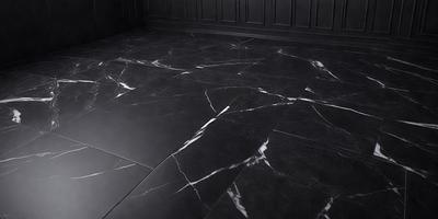 The primary subject of the image is a black and white marble floor. The setting is a room with a black and white marble floor, which is the main object of the image. The visual style is a photo, and the colors and mood are predominantly black and white, giving the image a classic and elegant appearance.