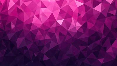 The primary subject of the image is a purple background with a geometric pattern. The setting is a dark room, and the visual style is a digital art or illustration. The dominant colors are purple and pink, creating a calm and soothing atmosphere.