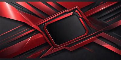 The primary subject of the image is a red square with a black background. The square is a part of a larger design, possibly a logo or a pattern. The visual style of the image is digital art, as it appears to be a computer-generated design. The colors and mood of the image are bold and striking, with the red square standing out against the black background.