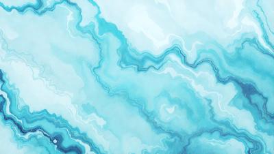 The primary subject of the image is a blue and white ocean scene. The setting is a vast body of water with waves and ripples, creating a serene and calming atmosphere. The visual style is a combination of digital art and illustration, with the artist skillfully capturing the beauty of the ocean. The dominant colors are blue and white, which contribute to the overall mood of the scene.
