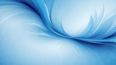 The primary subject of the image is a blue and white swirl pattern. The setting is a blue background, and the visual style appears to be a digital art or illustration. The dominant colors are blue and white, creating a calm and soothing atmosphere.