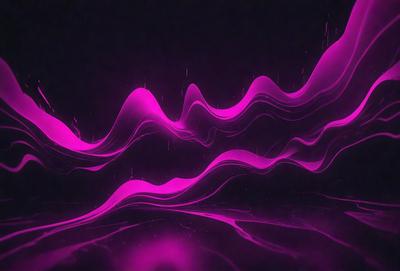 The primary subject of the image is a purple wave or sound wave, which is the main focus of the image. The setting is a dark background, which contrasts with the purple wave. The visual style is a digital art or illustration, as the wave appears to be a digital creation. The colors and mood of the image are predominantly purple, creating a sense of depth and intrigue.