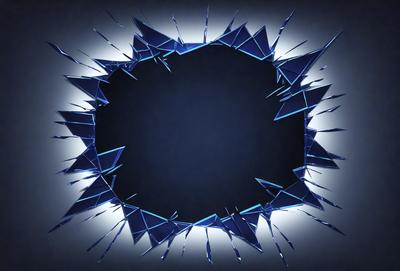 The primary subject of the image is a blue circle with a hole in the center. The circle is surrounded by a blue background, giving the impression of a blue hole in the center of the circle. The visual style of the image is digital art, as it appears to be a computer-generated or manipulated image. The colors and mood of the image are predominantly blue, creating a calm and serene atmosphere.