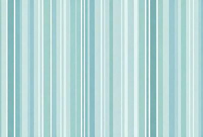 The primary subject of the image is a blue and white striped wallpaper. The setting is a room with a blue and white striped wallpaper covering the walls. The visual style is a patterned wallpaper, which gives the room a cohesive and visually appealing appearance. The colors and mood of the image are predominantly blue and white, creating a calm and soothing atmosphere.
