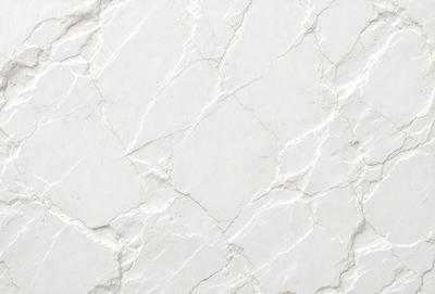 The image features a white marble wall with a pattern of white and grey veins. The wall appears to be a part of a building, possibly a bathroom or a kitchen. The marble pattern creates a unique and elegant appearance, making the wall stand out as the primary subject of the image.