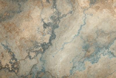The primary subject of the image is a blue and white marble wall. The setting is a stone wall with a blue and white pattern. The visual style is a close-up of the marble wall, showcasing its intricate design. The colors and mood of the image are predominantly blue and white, creating a calm and elegant atmosphere.
