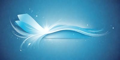 The primary subject of the image is a blue background with a white and blue wave design. The wave design appears to be a digital art or illustration, giving the image a modern and visually appealing look. The setting or background is a blue surface, which complements the wave design and adds to the overall atmosphere of the image.